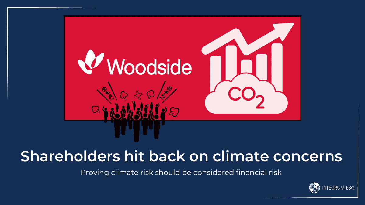 Shareholders pushback at Woodside Energy